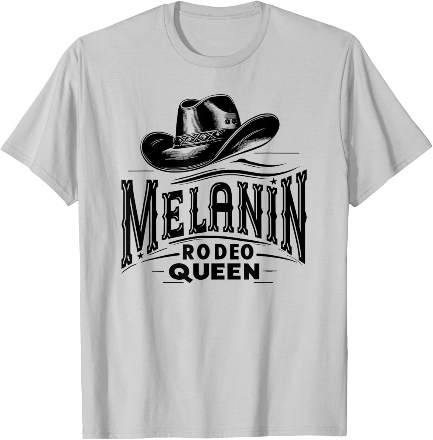 Melanin Rodeo Queen, African American Cowgirl T-Shirt - T-Shirt | Ash