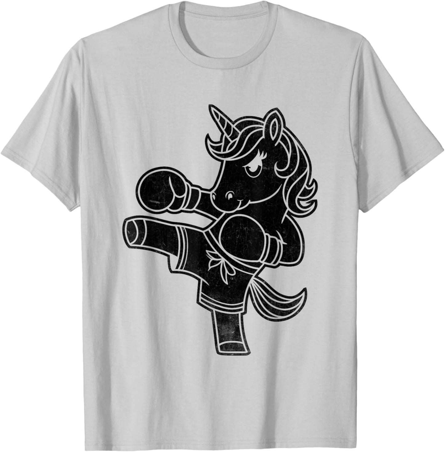 Unicorn Kickboxer Kickboxing Kickbox Kickboxers T-Shirt - T-Shirt | Ash