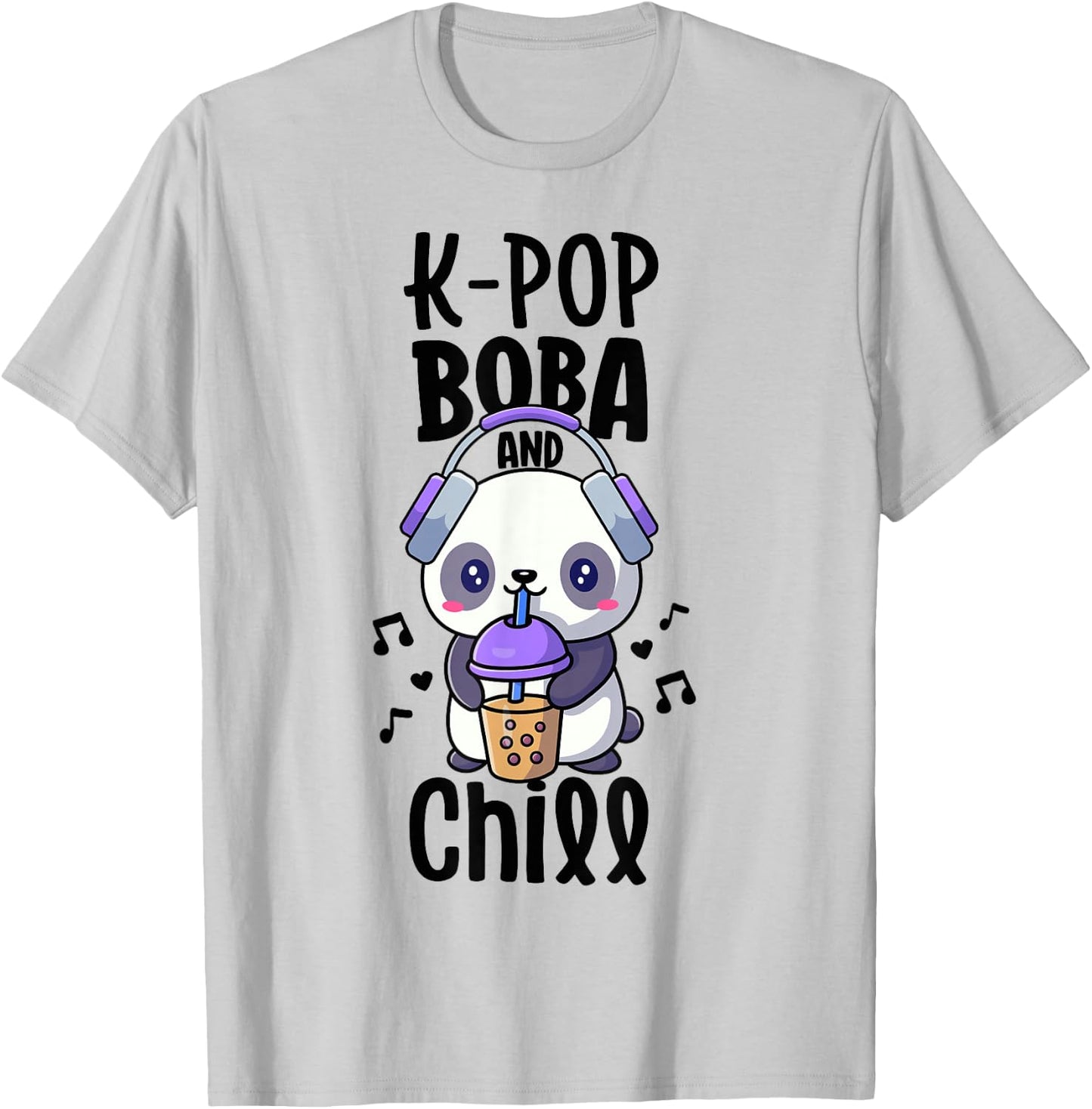 Boba and Kpop Shirt Kawaii K-Pop Merchandise Kpop and Chill T-Shirt - T-Shirt | Ash