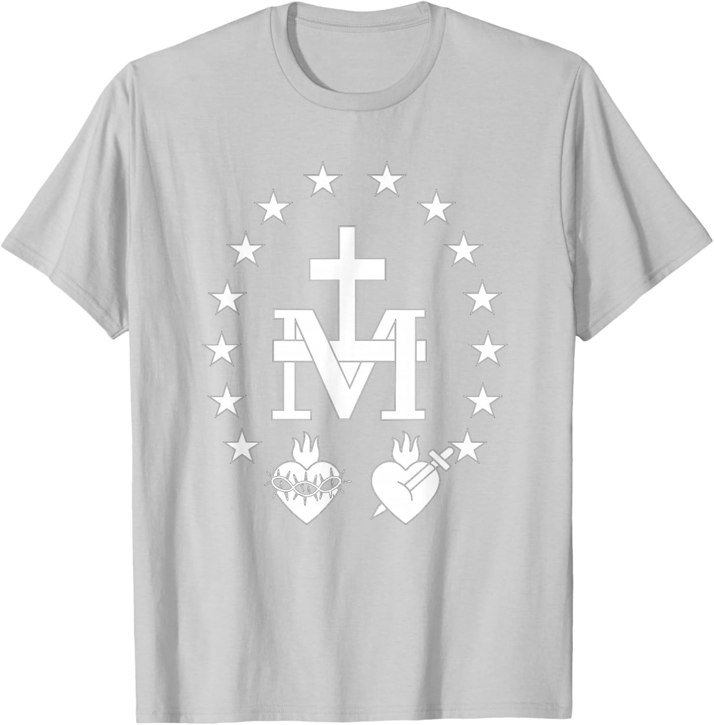 Miraculous medal catholic T-Shirt - T-Shirt | Ash