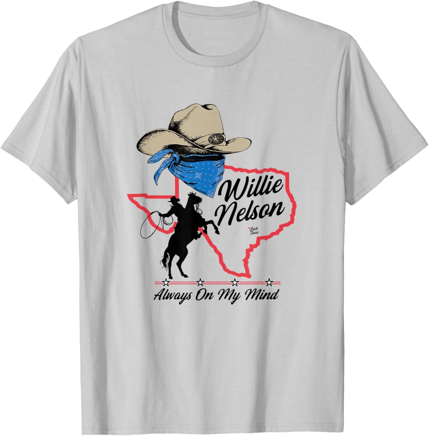 Official Willie Nelson Always On My Mind Black T-Shirt - T-Shirt | Ash