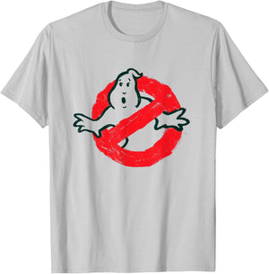 Ghostbusters No Ghost Logo Sketch Retro Movie T-Shirt - T-Shirt | Ash
