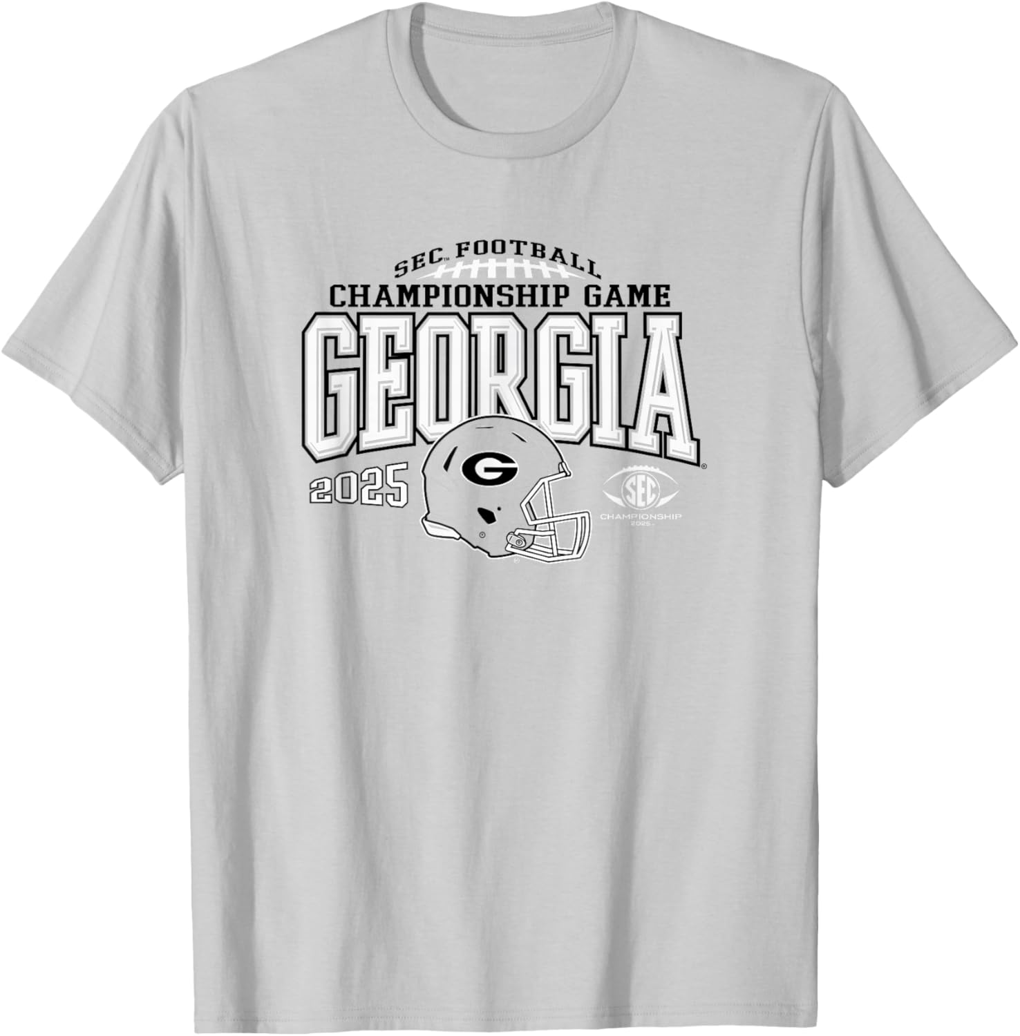 Georgia Bulldogs SEC Championship 2025 Football Red T-Shirt - T-Shirt | Ash