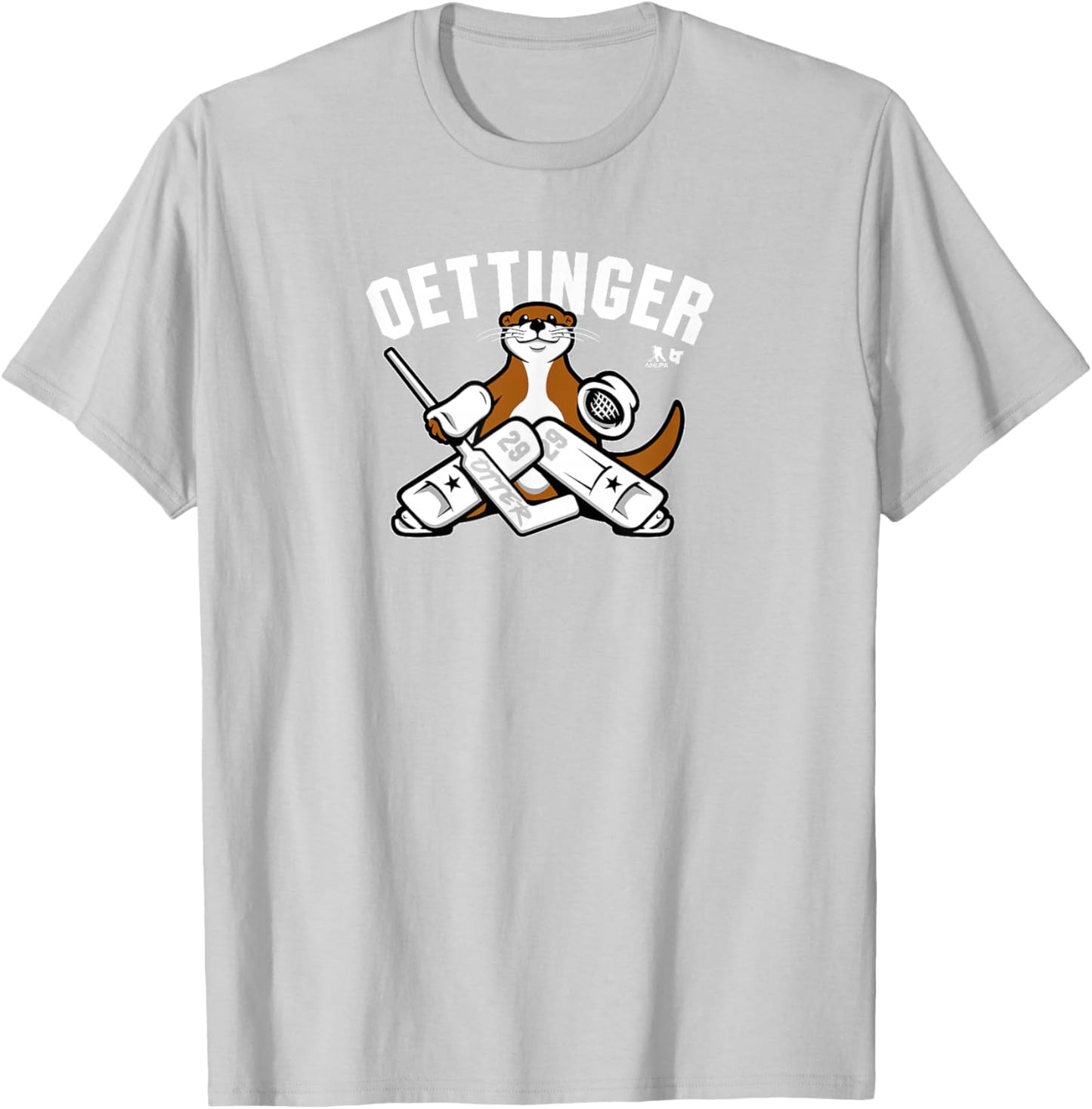 Jake Oettinger: Otter - Dallas Hockey T-Shirt - T-Shirt | Ash