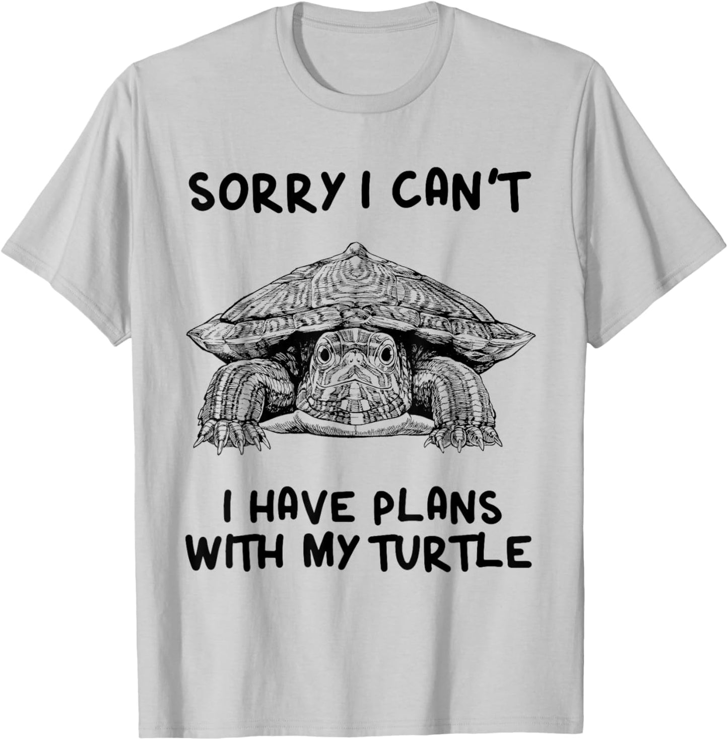 Sorry I can't I have plans with my Red Eared Slider Turtle T-Shirt - T-Shirt | Ash