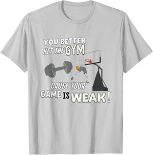 Your Game Is Weak - Funny Basketball Trash Talk T-Shirt - T-Shirt | Ash