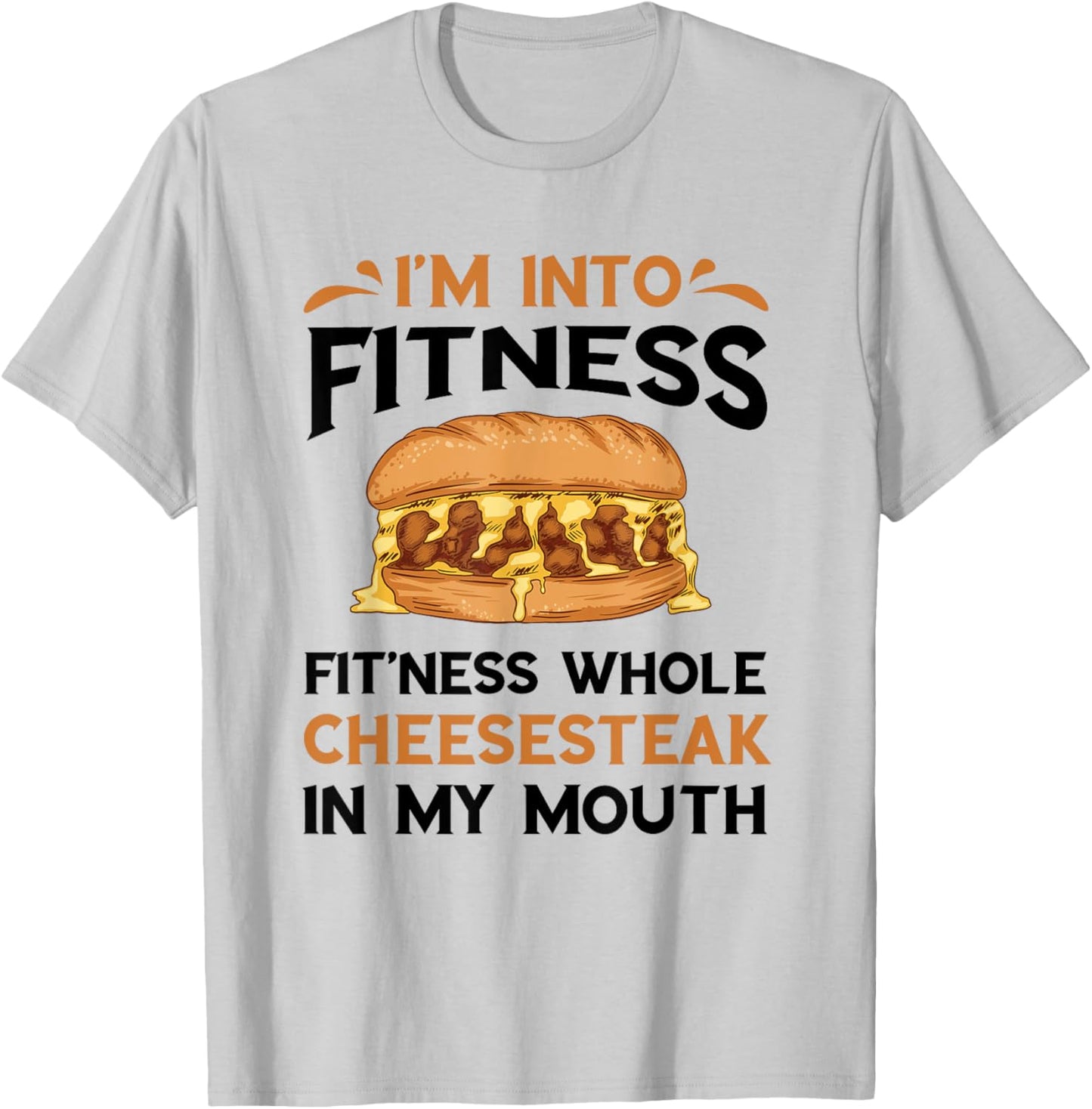 Cheesesteak Fitness Philadelphia Sandwich Philly Cheesesteak T-Shirt - T-Shirt | Ash