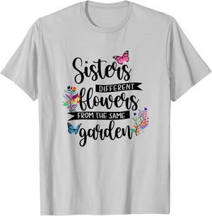 Sisters Different Flowers From Same Garden Matching Sister T-Shirt - T-Shirt | Ash