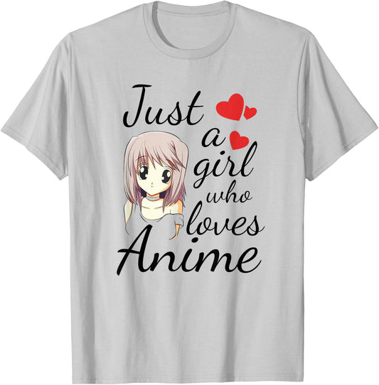 Cute Anime Girl Quote Japanese Kawaii Cartoon Graphic T-Shirt - T-Shirt | Ash
