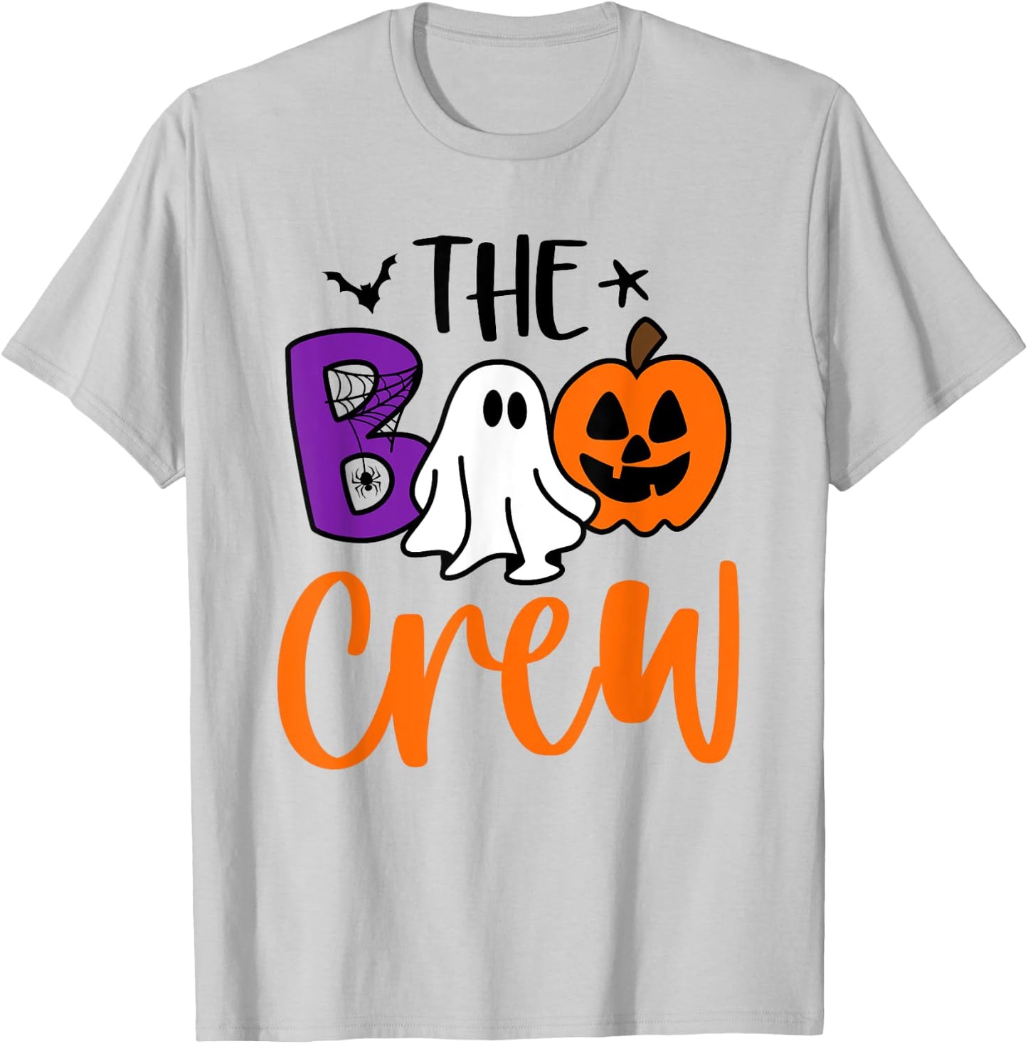 Halloween The Boo Crew Cute Ghost Spooky Family Matching T-Shirt - T-Shirt | Ash