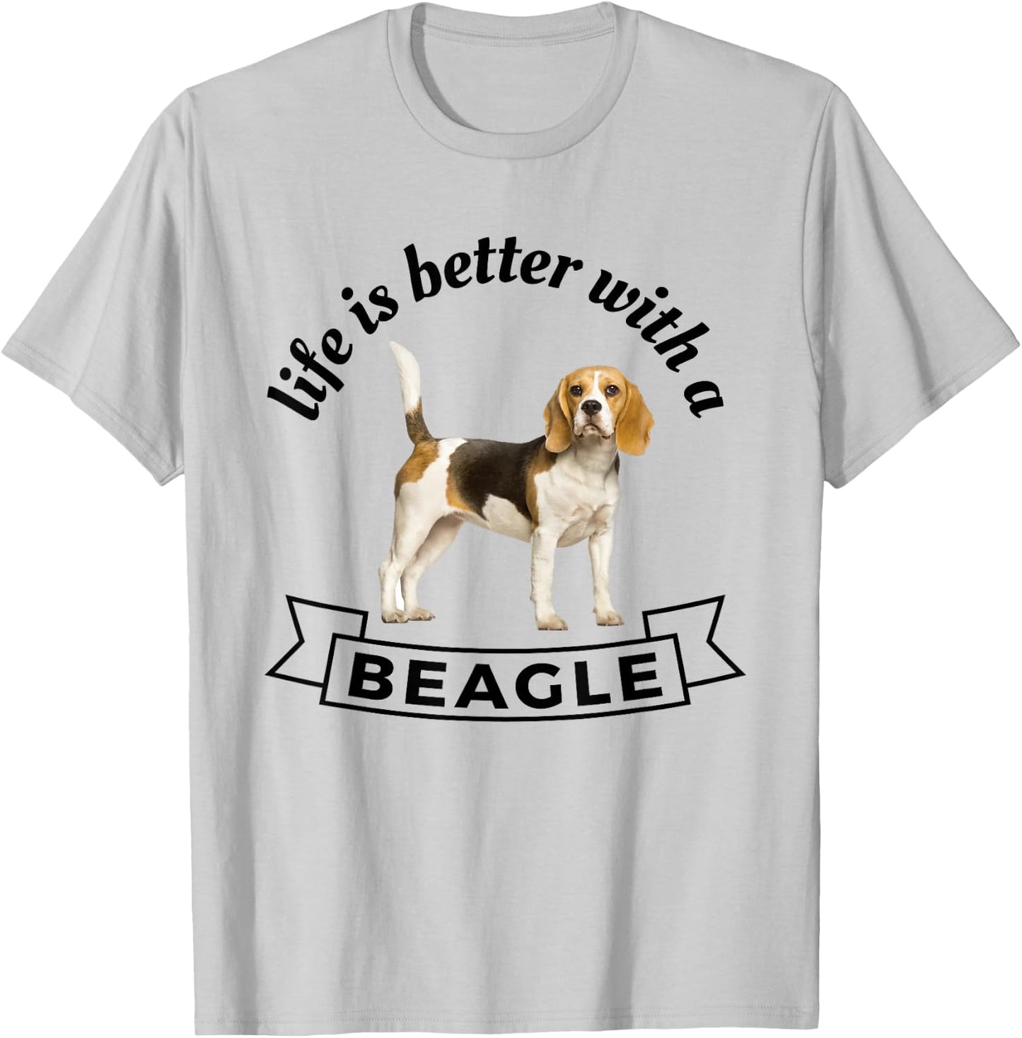 Life is Better With a Beagle T-Shirt - T-Shirt | Ash