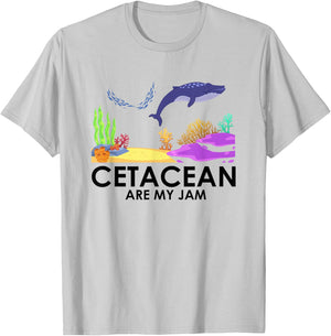 Cetacean are my Jam Whale Sea Panda Ocean Studen Diving T-Shirt - T-Shirt | Ash