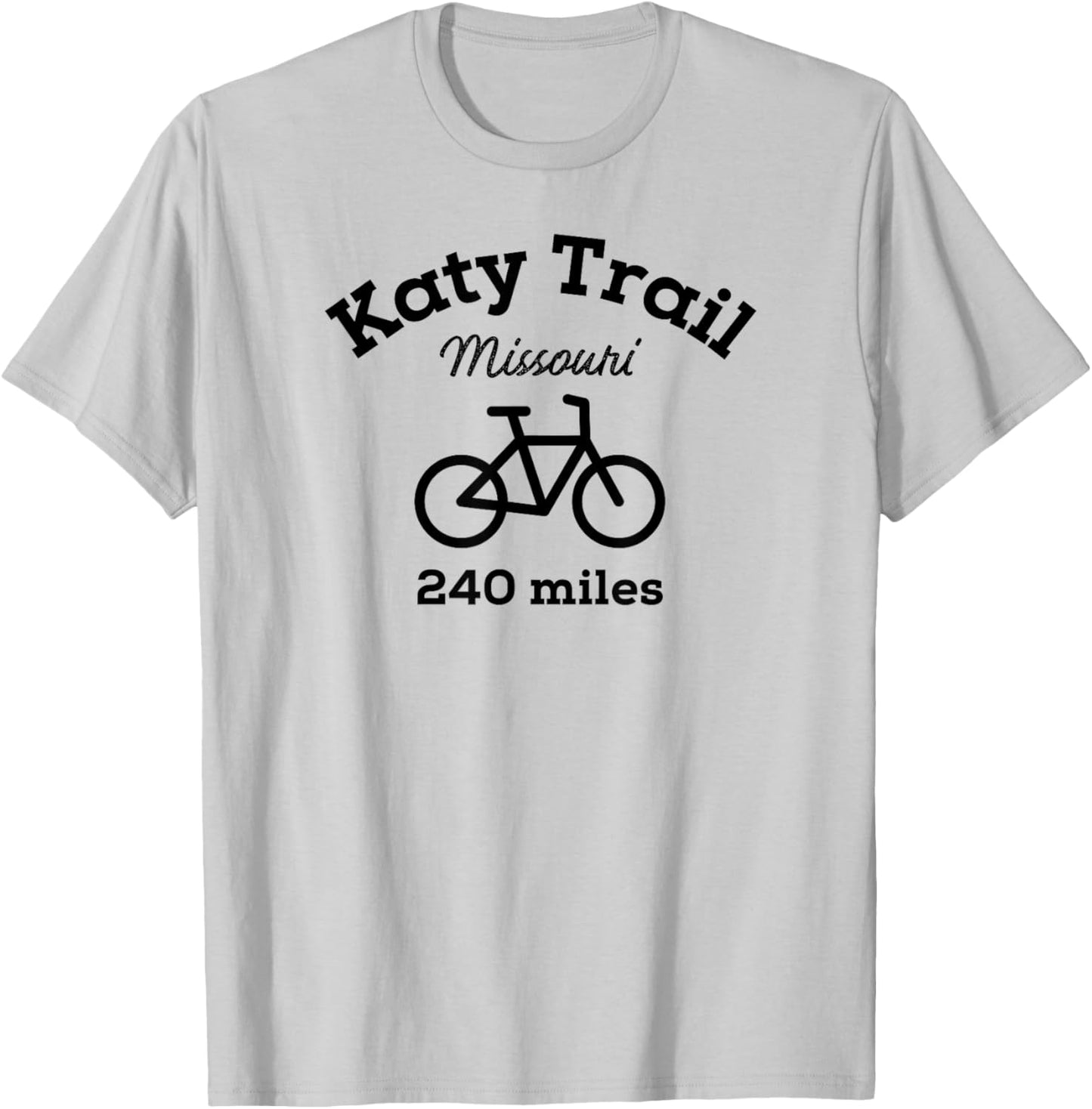 Katy Trail Missouri Bike 240 miles T-Shirt - T-Shirt | Ash