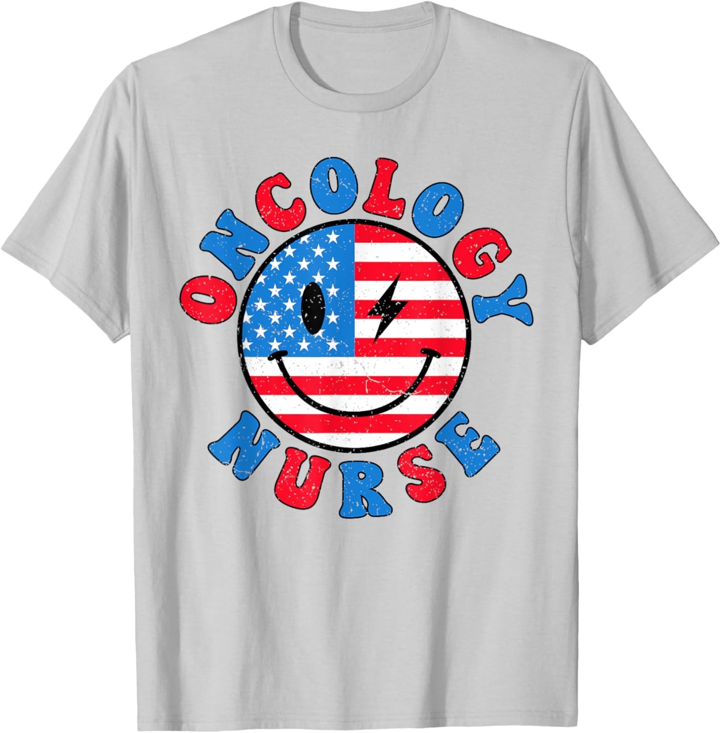 Oncology Nurse 4th of July 2024 Oncology Medical Assistant T-Shirt - T-Shirt | Ash