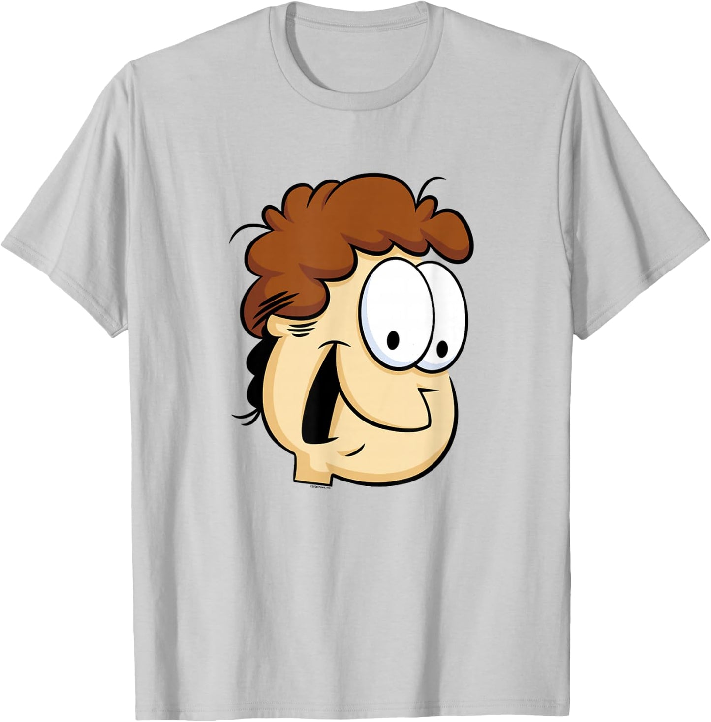 Garfield Jon Arbuckle Big Face T-Shirt - T-Shirt | Ash