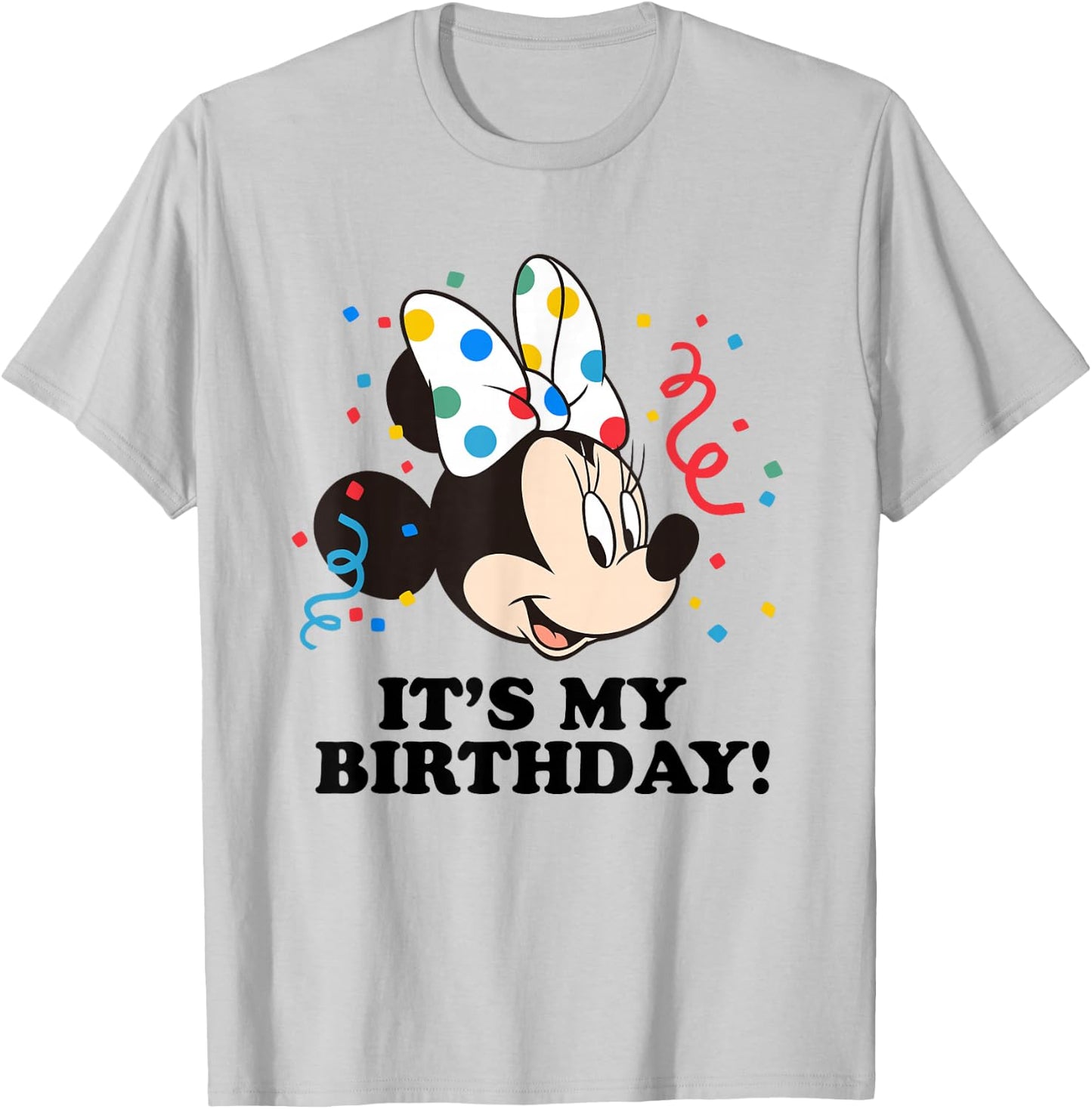 Disney Minnie Mouse It's My Birthday! T-Shirt - T-Shirt | Ash
