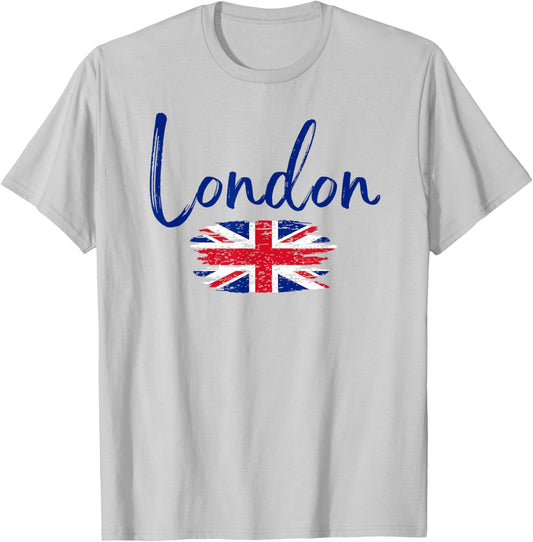 Vintage London England United Kingdom Flag T-Shirt - T-Shirt | Ash