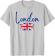 Vintage London England United Kingdom Flag T-Shirt - T-Shirt | Ash