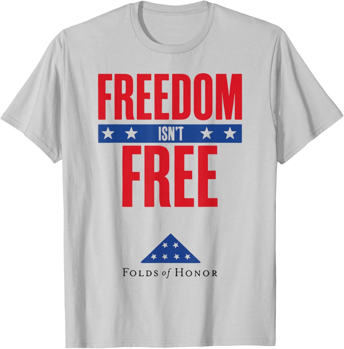 Freedom Isn't Free Folds of Honor T-Shirt - T-Shirt | Ash