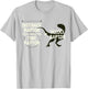 Funny Physics Velociraptor Distance Raptor Over Time Raptor T-Shirt - T-Shirt | Ash