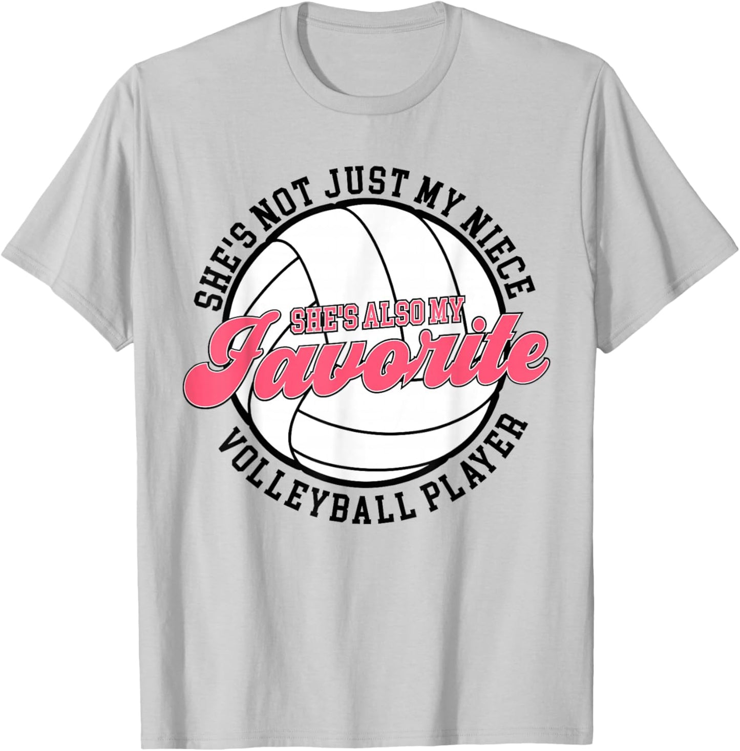 My Niece Volleyball Aunt Of A Volleyball Player Auntie T-Shirt - T-Shirt | Ash