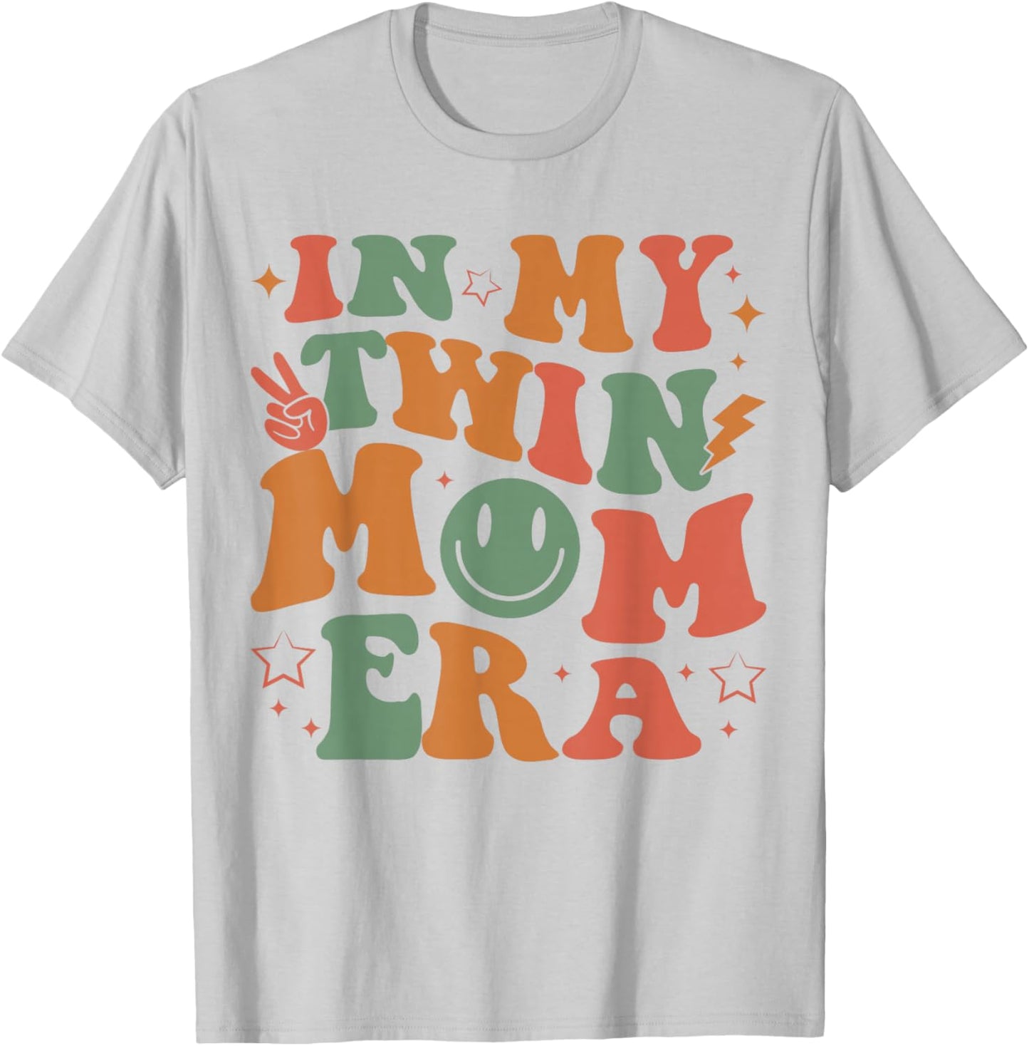 In My Twin Mom Era Baby Announcement New Mom Mother's Day T-Shirt - T-Shirt | Ash