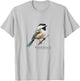 Black-Capped Chickadee State Bird of Massachusetts Songbird T-Shirt - T-Shirt | Ash