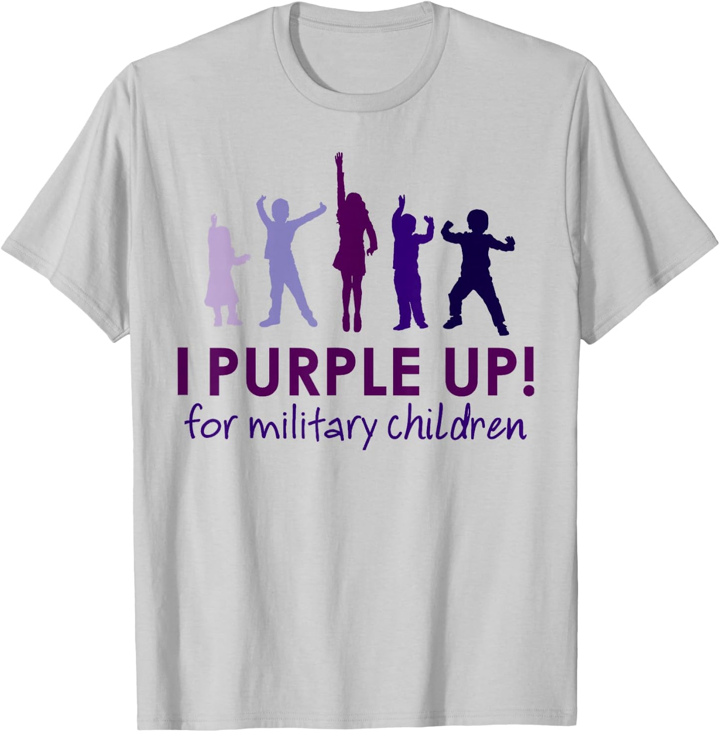 Purple Up for Military Kids Month Military Children T-Shirt - T-Shirt | Ash