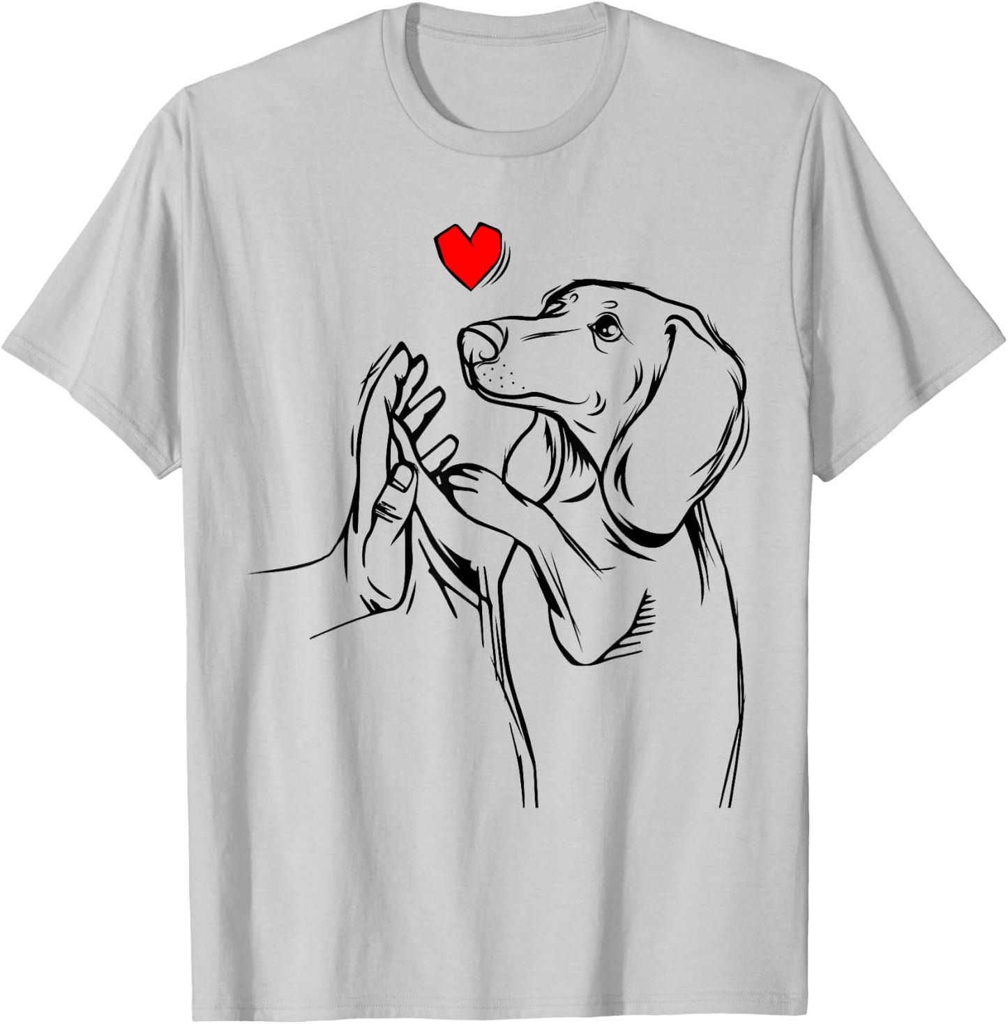 Dachshund Love Cute Weiner Dog Mom Funny Girls Gift T-Shirt - T-Shirt | Ash
