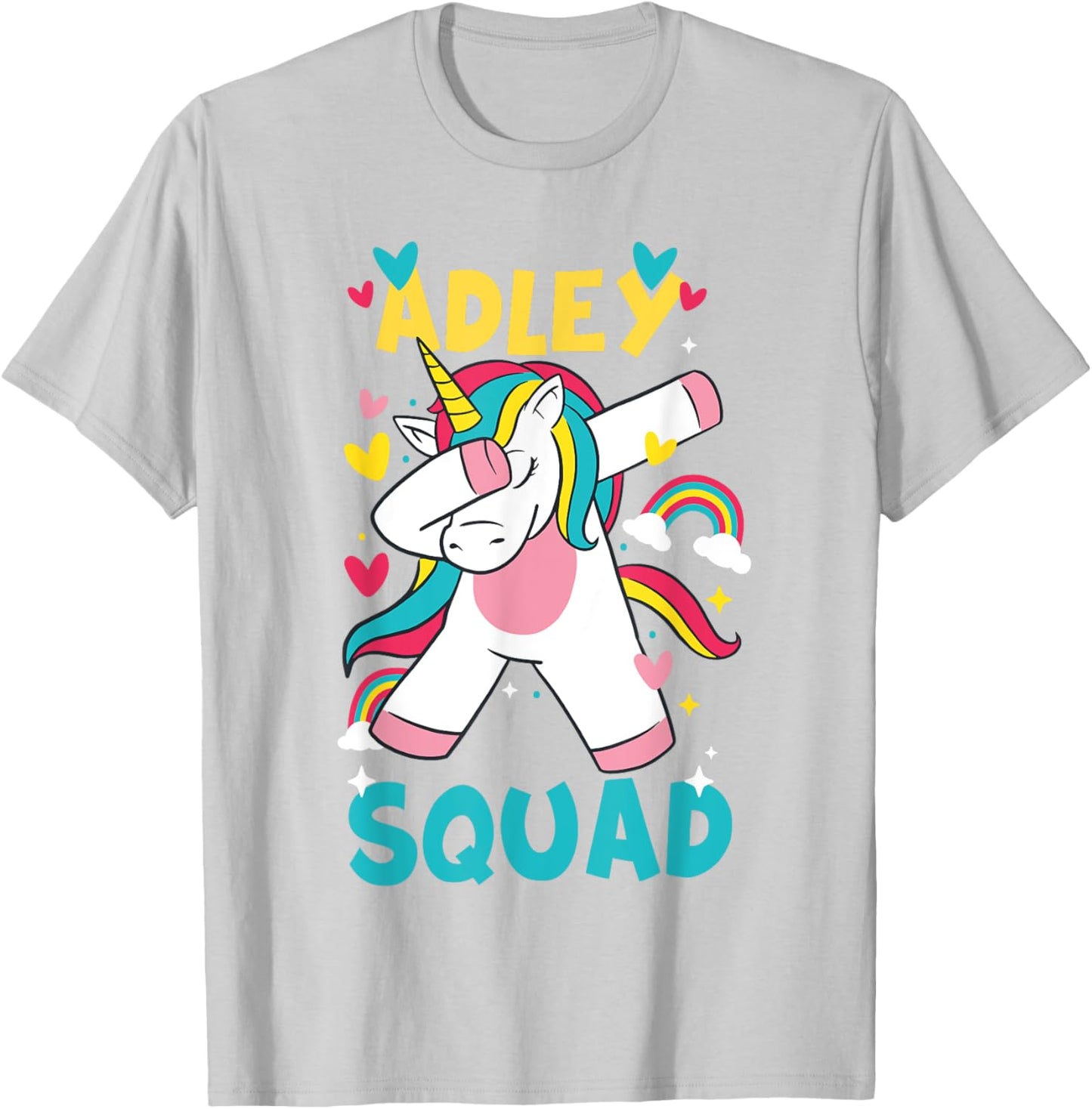Adley Merch Unicorn Design T-Shirt - T-Shirt | Ash