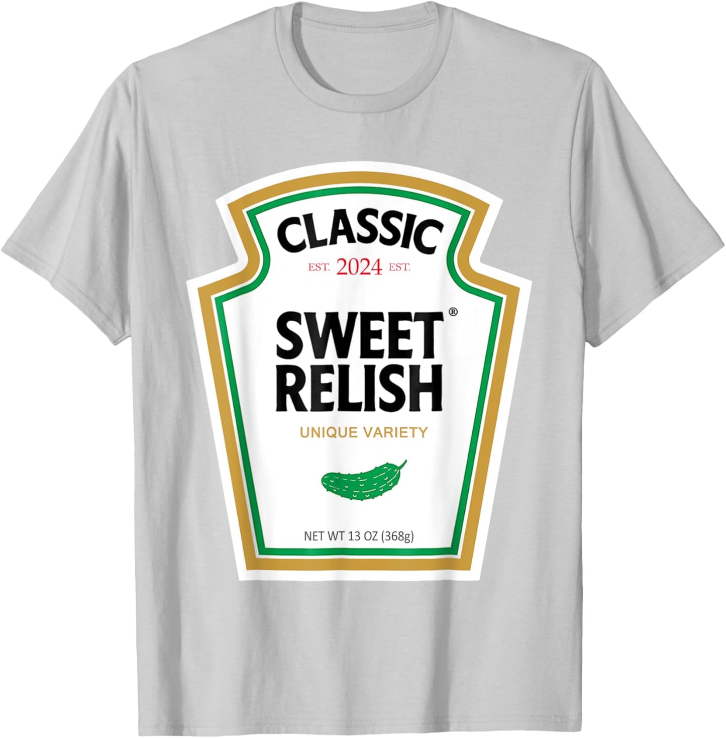 Sweet Relish DIY Halloween Condiment Green Pickle T-Shirt - T-Shirt | Ash