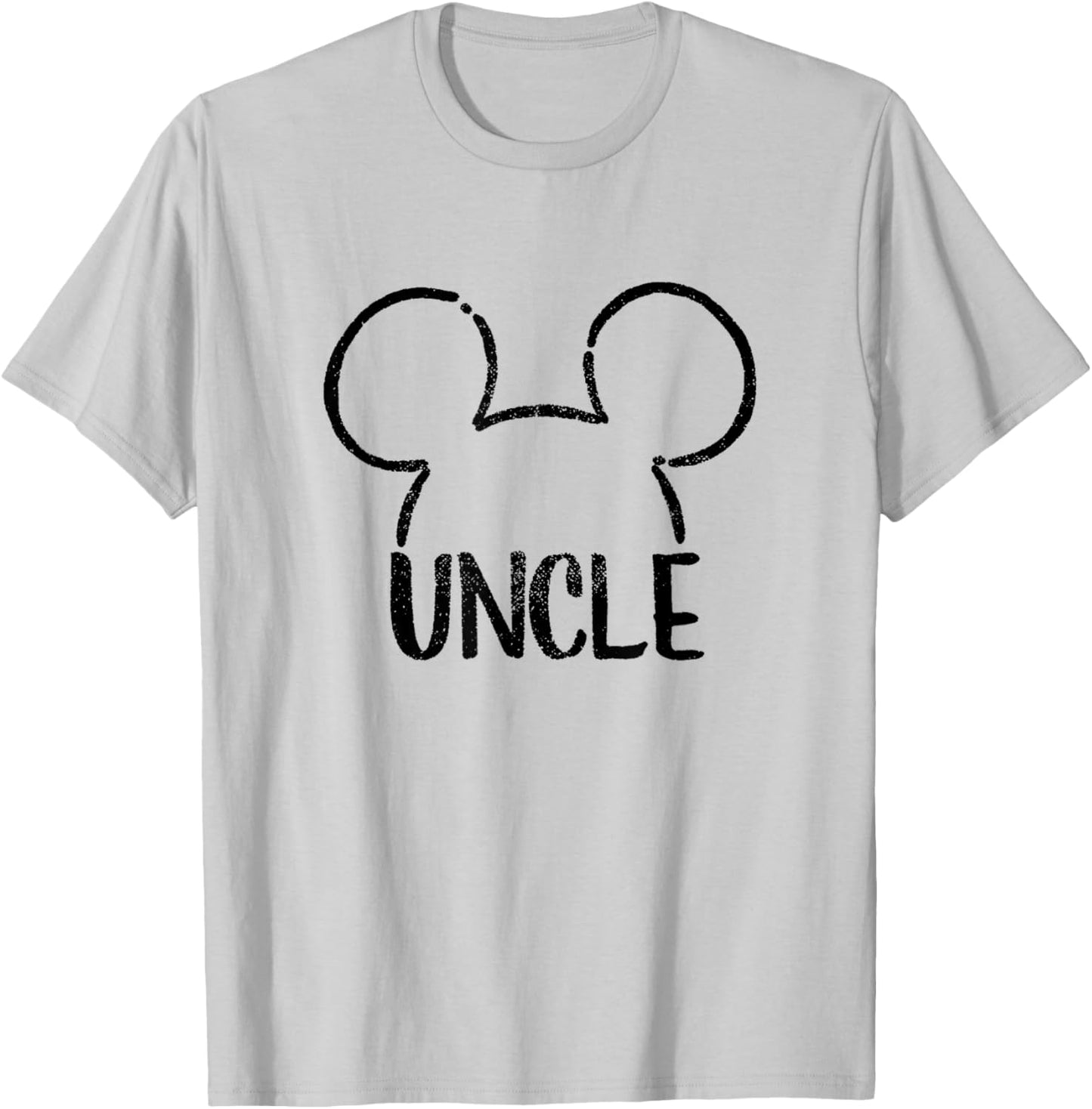 Disney Mickey and Friends Uncle Mickey Ears Outline Logo T-Shirt - T-Shirt | Ash