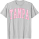 Tampa Vintage Preppy Varsity Pink Sports T-Shirt - T-Shirt | Ash