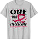 One In Million AVM Awareness Warrior Brain Injury Disease T-Shirt - T-Shirt | Ash