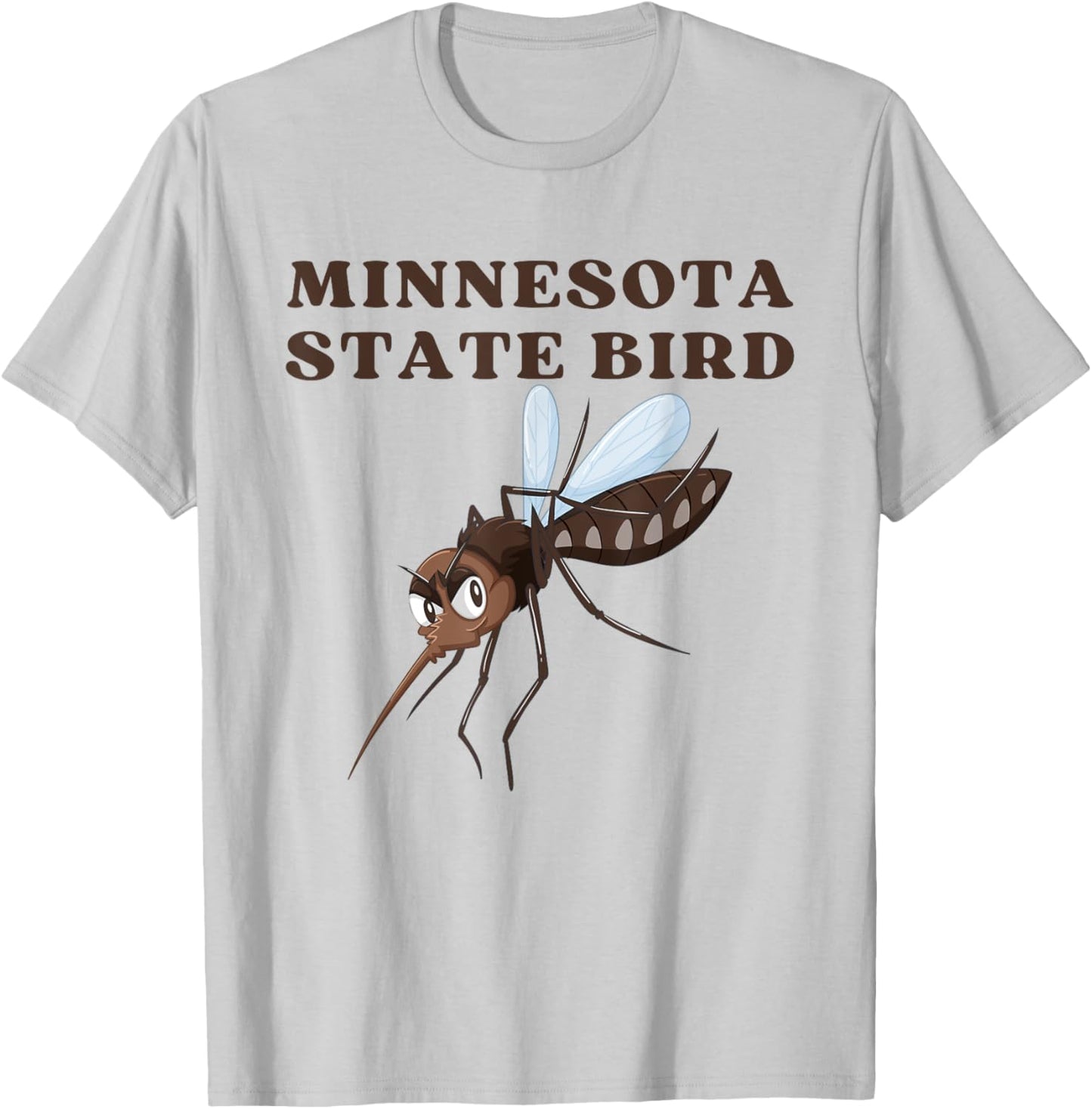 Funny Mosquito Minnesota State Bird T-Shirt - T-Shirt | Ash