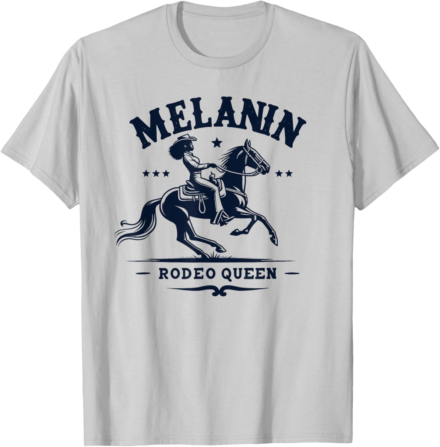 Melanin Rodeo Queen, African American Cowgirl T-Shirt - T-Shirt | Ash