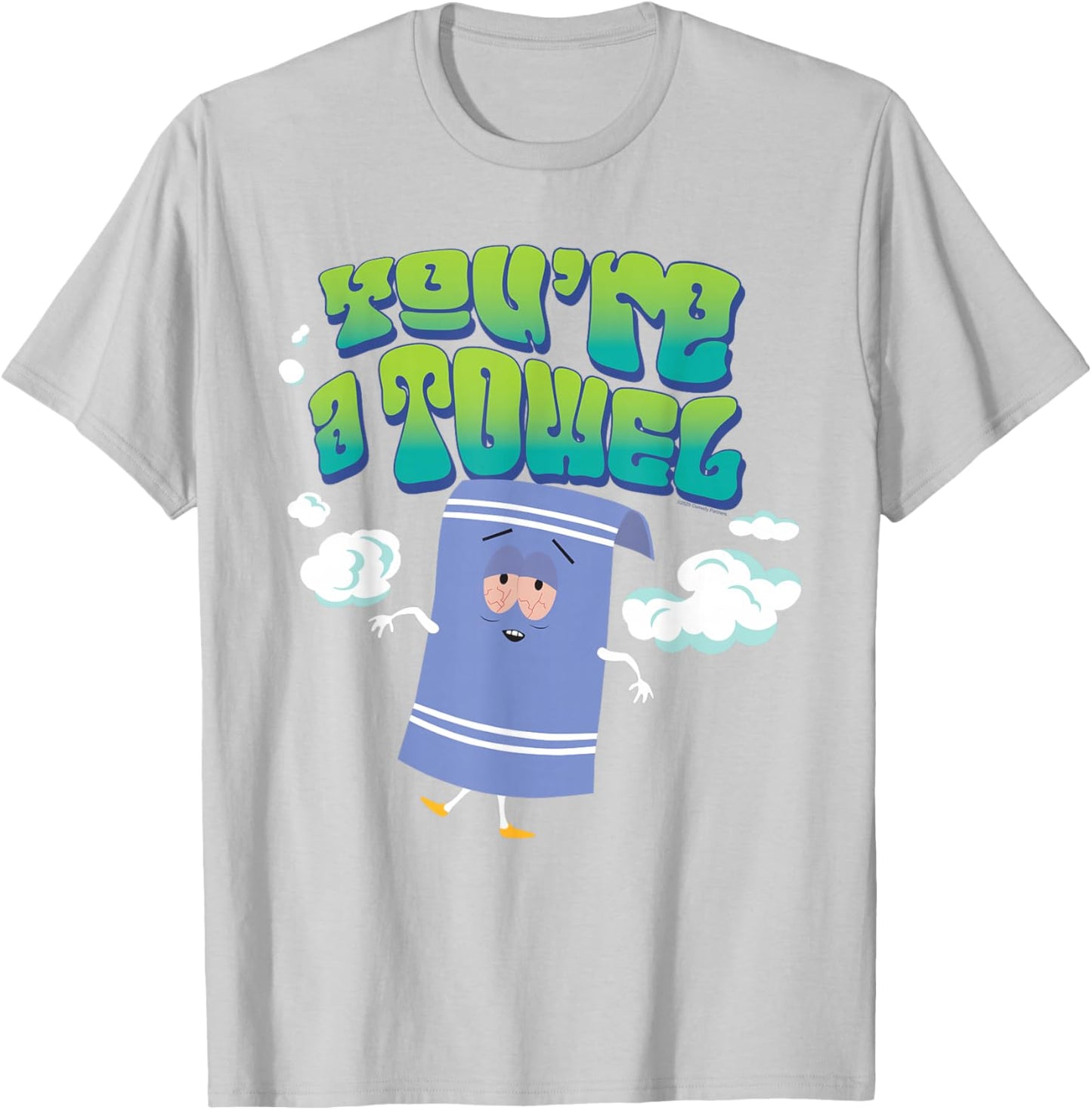 South Park Towelie You're a Towel Clouds Funny Cartoon T-Shirt - T-Shirt | Ash