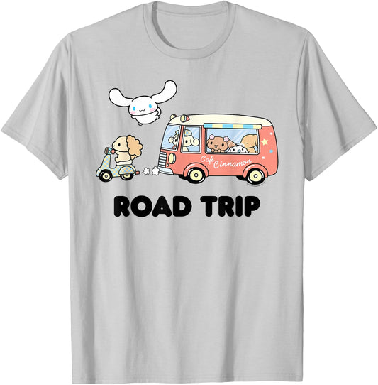 Cinnamoroll Road Trip T-Shirt - T-Shirt | Ash