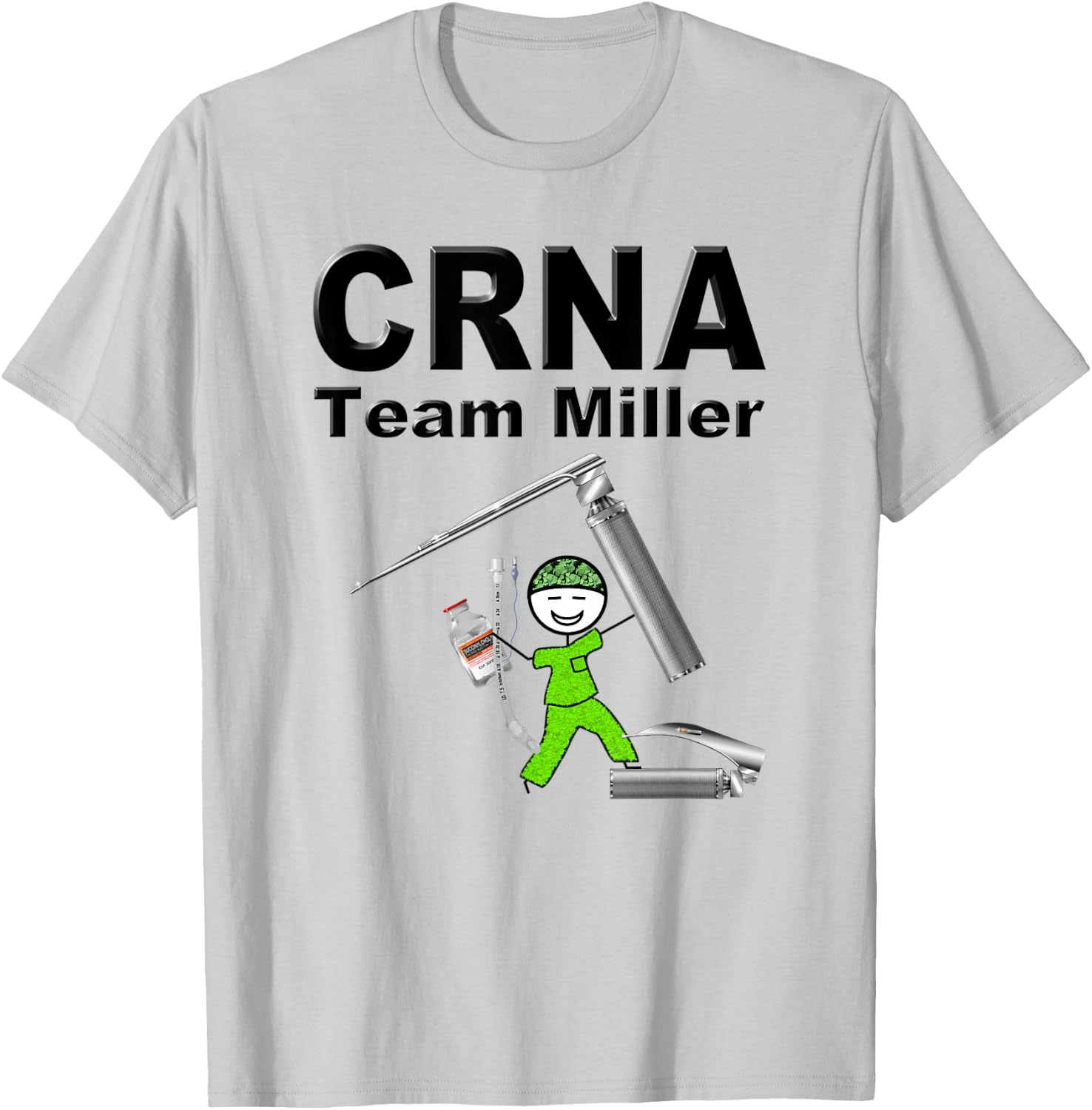 CRNA Team Miller Blade T-Shirt - T-Shirt | Ash