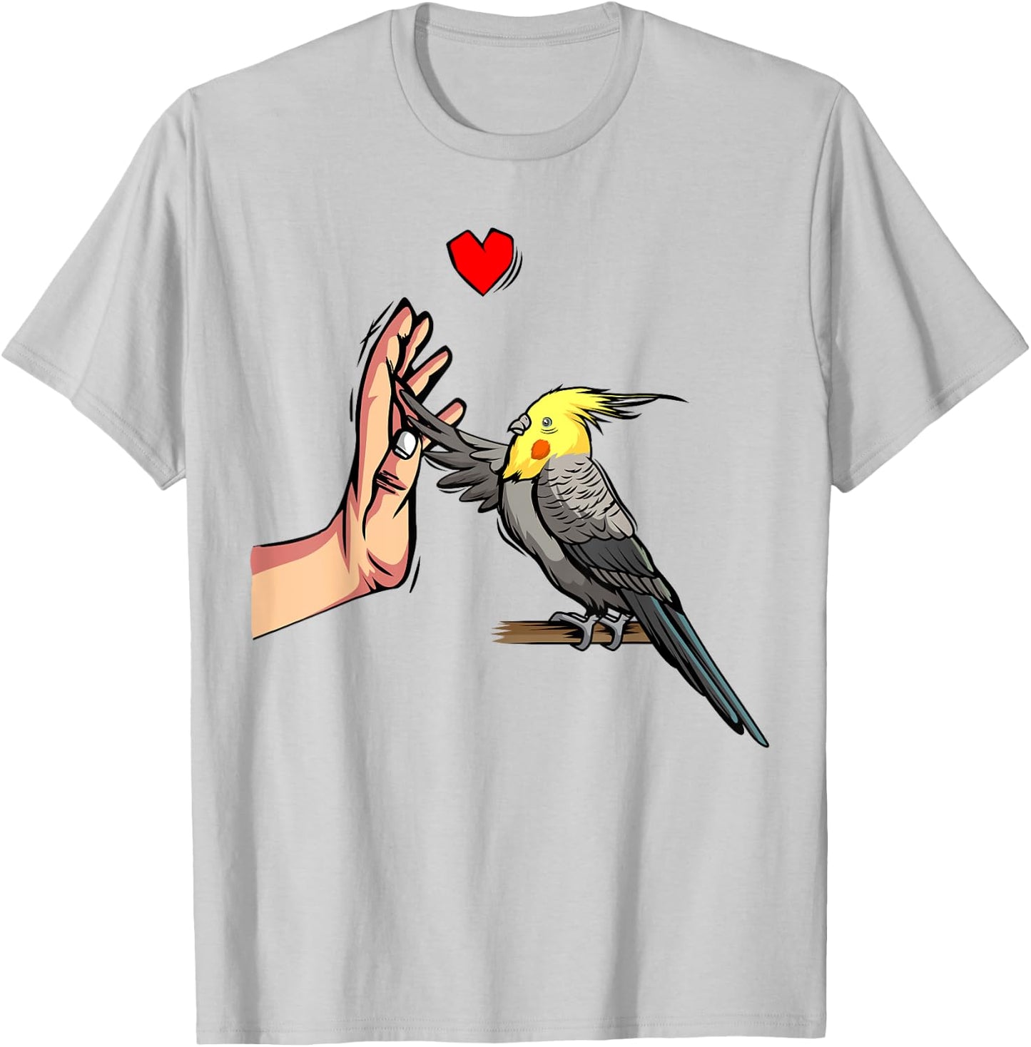 Cute Bird Lover and Gift Ideas Cockatiel Love Bird Lovers Women , White, Small T-Shirt - T-Shirt | Ash