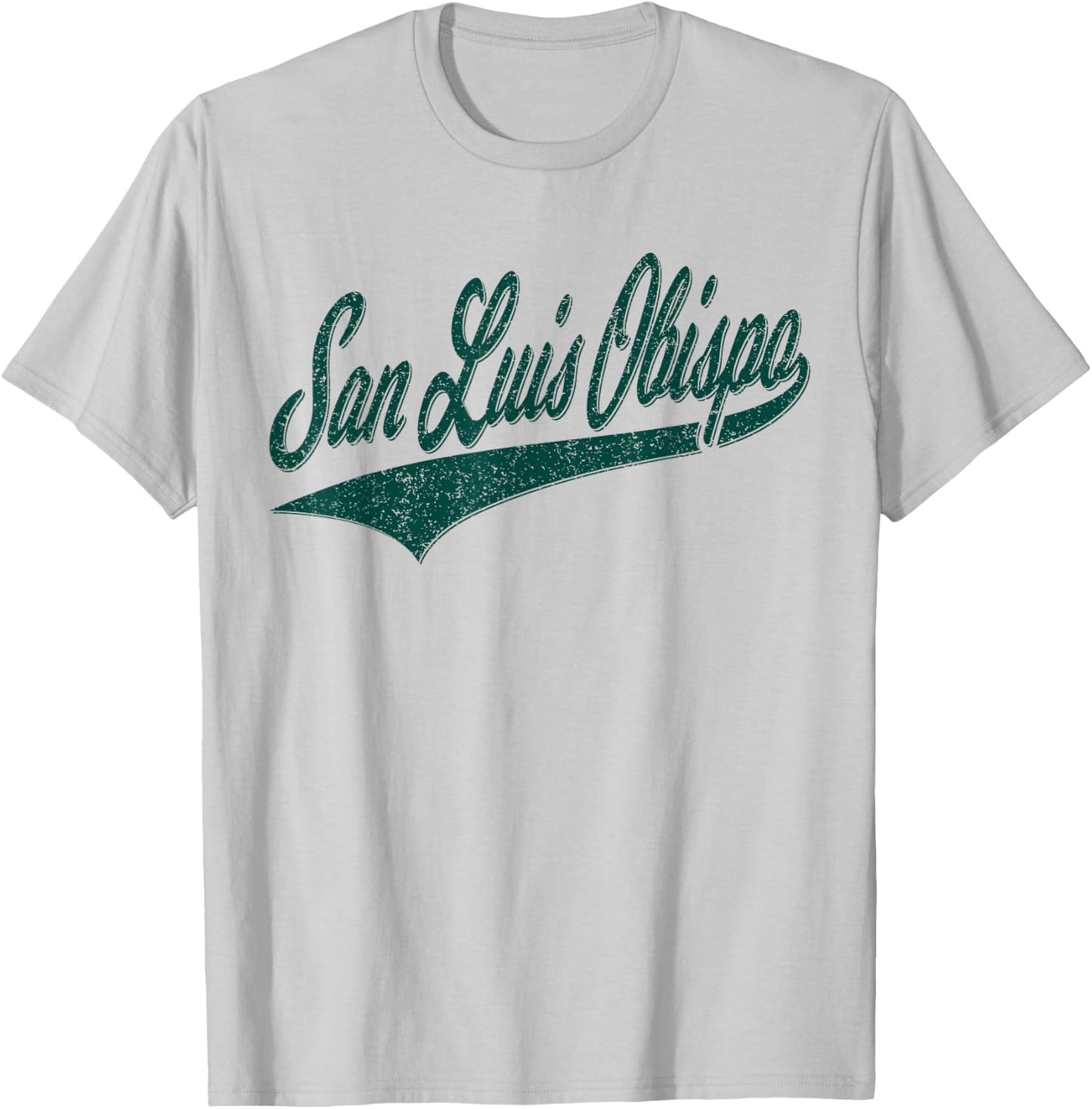 San Luis Obispo Slo California Varsity Script Sports Jersey T-Shirt - T-Shirt | Ash