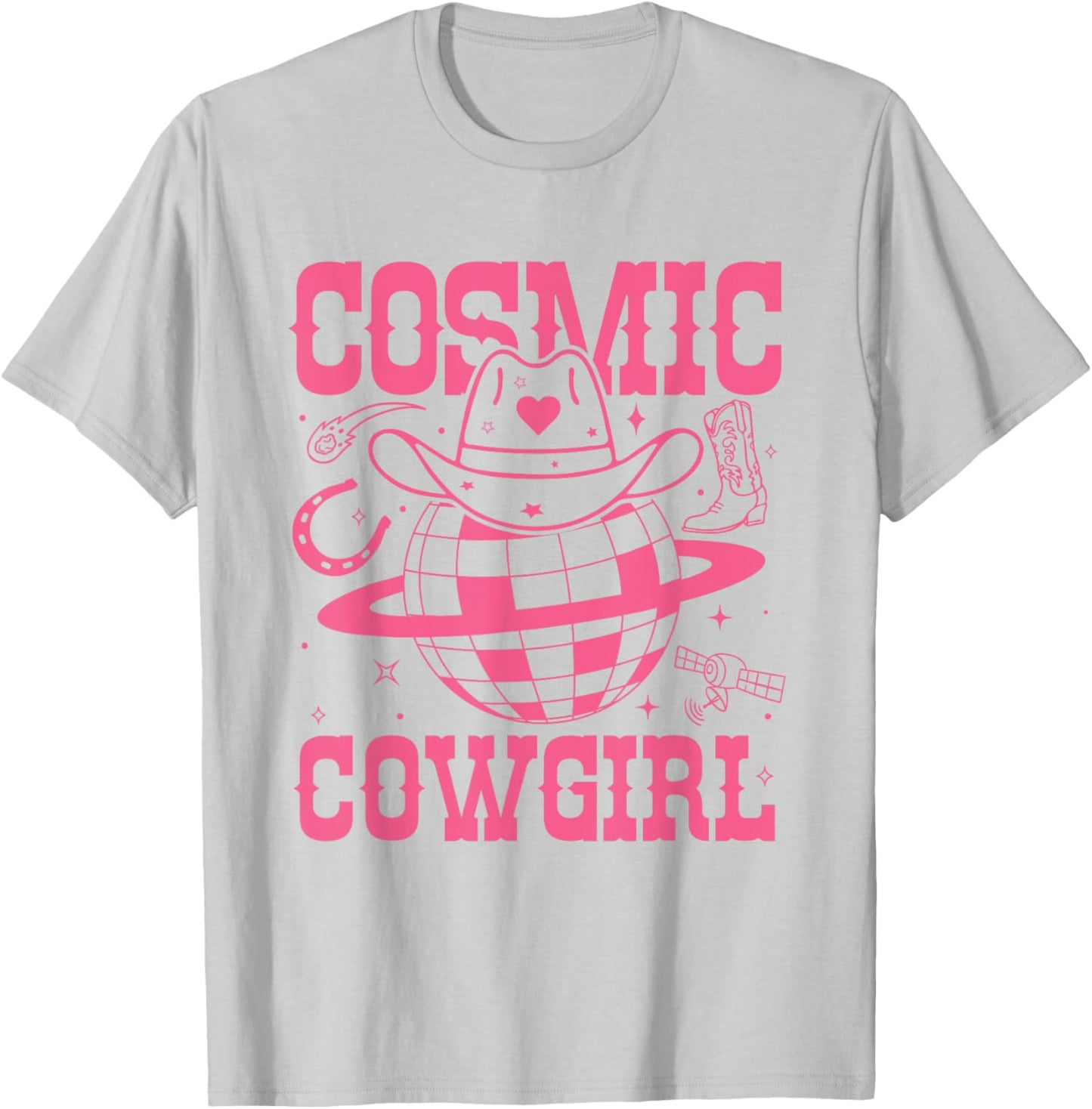 Cosmic Space Cowgirls Shirt Bachelorette Party Rodeo Girls T-Shirt - T-Shirt | Ash