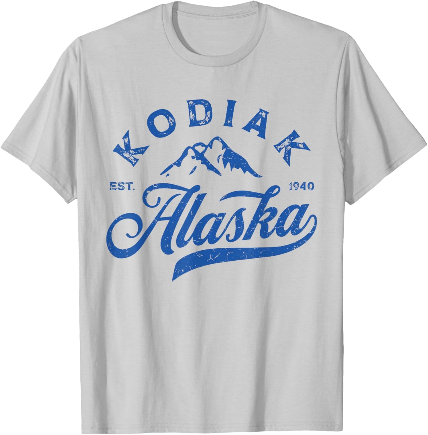 Vintage Kodiak Alaska AK Mountains Family Vacation Souvenir T-Shirt - T-Shirt | Ash