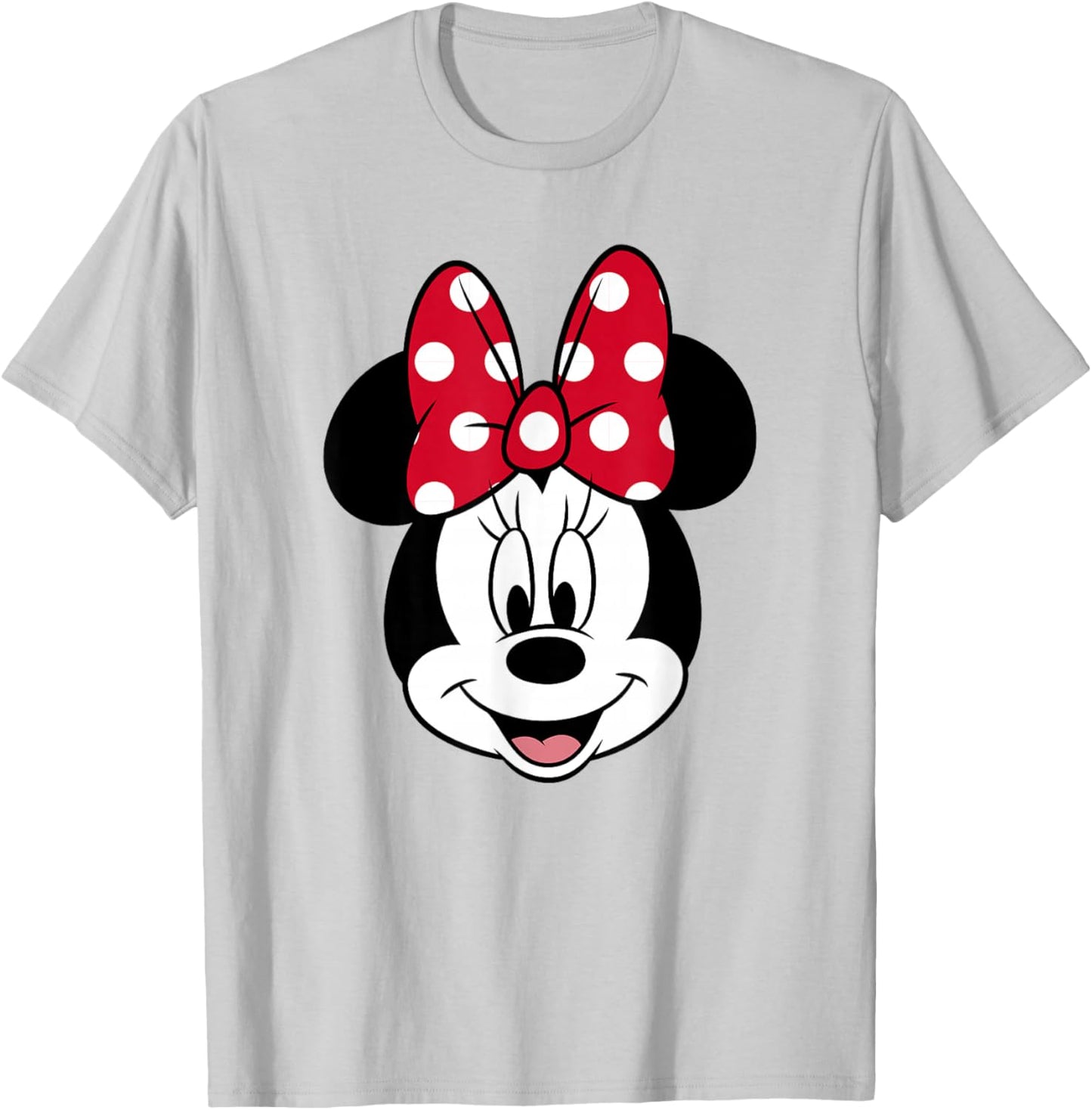 Disney Minnie Mouse Pretty Face Classic Logo T-Shirt - T-Shirt | Ash