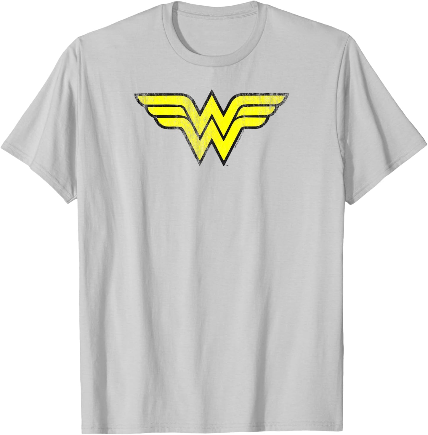 Wonder Woman Logo Distressed T-Shirt - T-Shirt | Ash