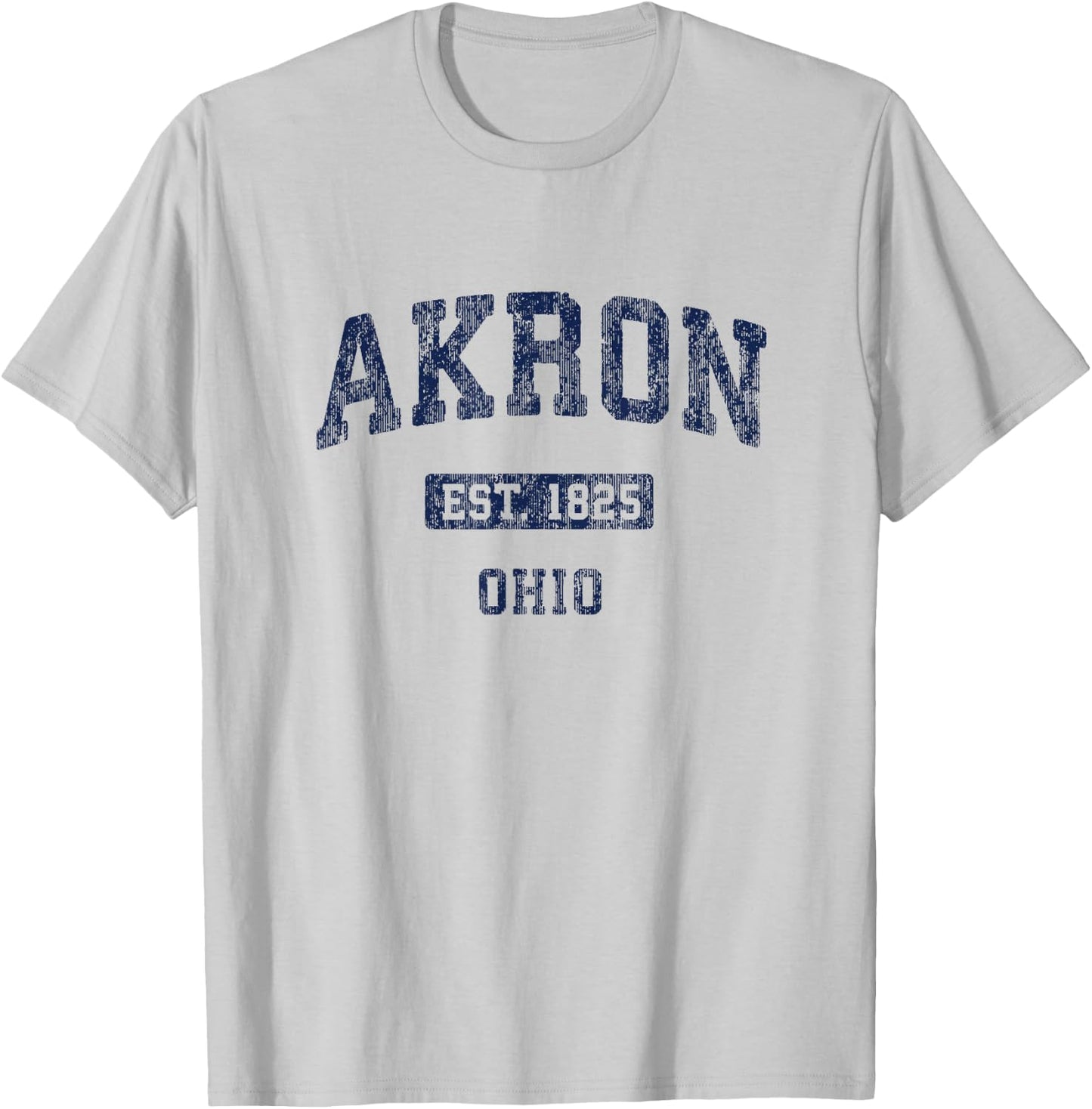 Akron Ohio Vintage Athletic Sports Design T-Shirt - T-Shirt | Ash