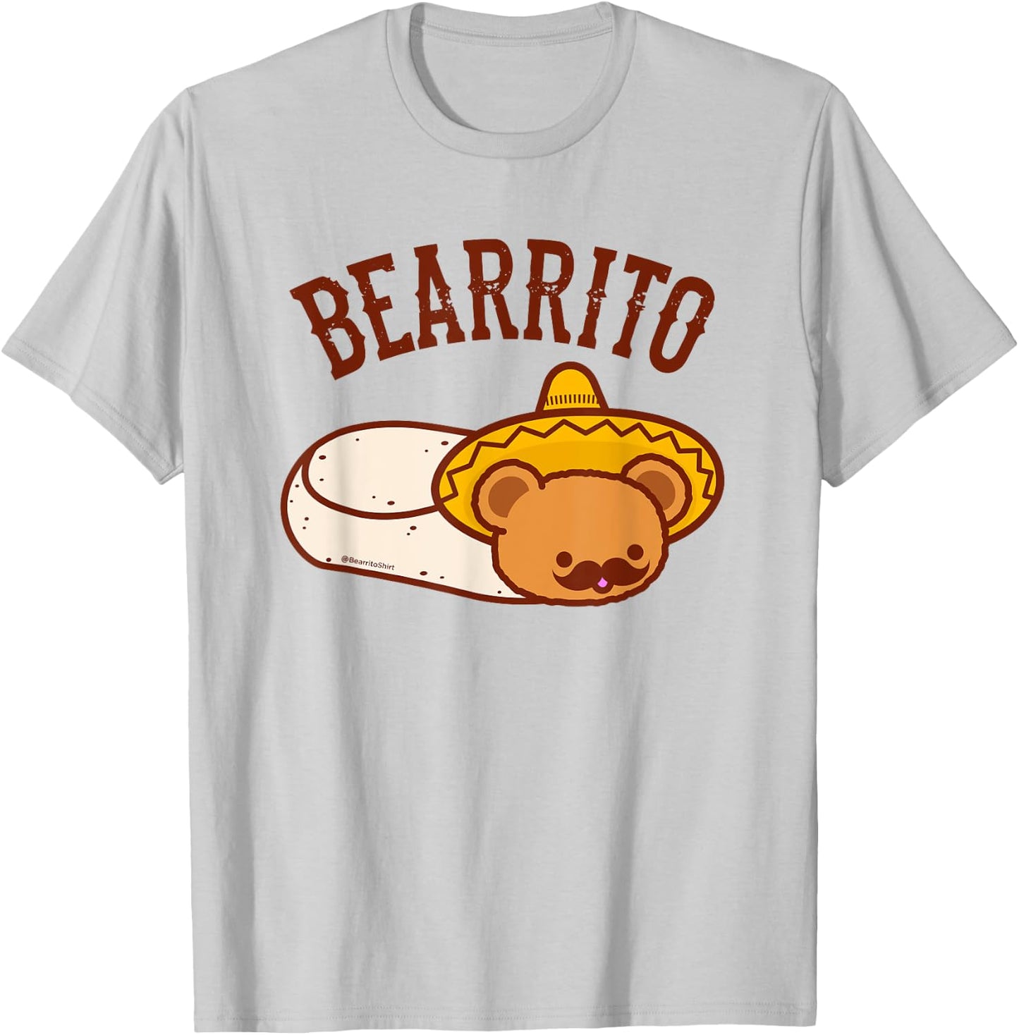 Mexican BEARRITO - Teddy Bear Burrito with Mustache T-Shirt - T-Shirt | Ash