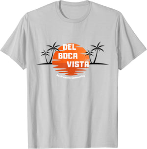 Del Boca Vista Retirement Community Funny Sunset Graphic T-Shirt - T-Shirt | Ash