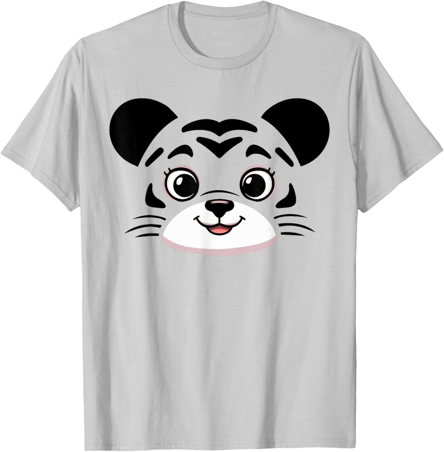 Tiger Costume Cute Rubber Tiger Face Halloween Men Women Kid T-Shirt - T-Shirt | Ash