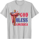 Flag God Bless America Fourth of July Shirt T-Shirt - T-Shirt | Ash